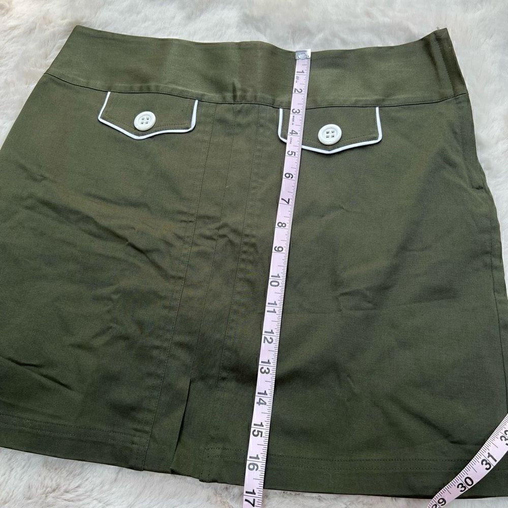 Lija Golf Skort Athletic Skirt w Built in Shorts Dark Green White womens size 8 - Picture 11 of 11